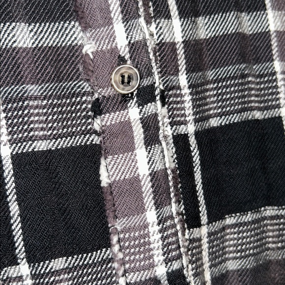 WE THE FREE "MARY ANNE" PLAID OVERSIZED BUTTON DOWN TUNIC SIZE EXTRA SMALL - Picture 5 of 8